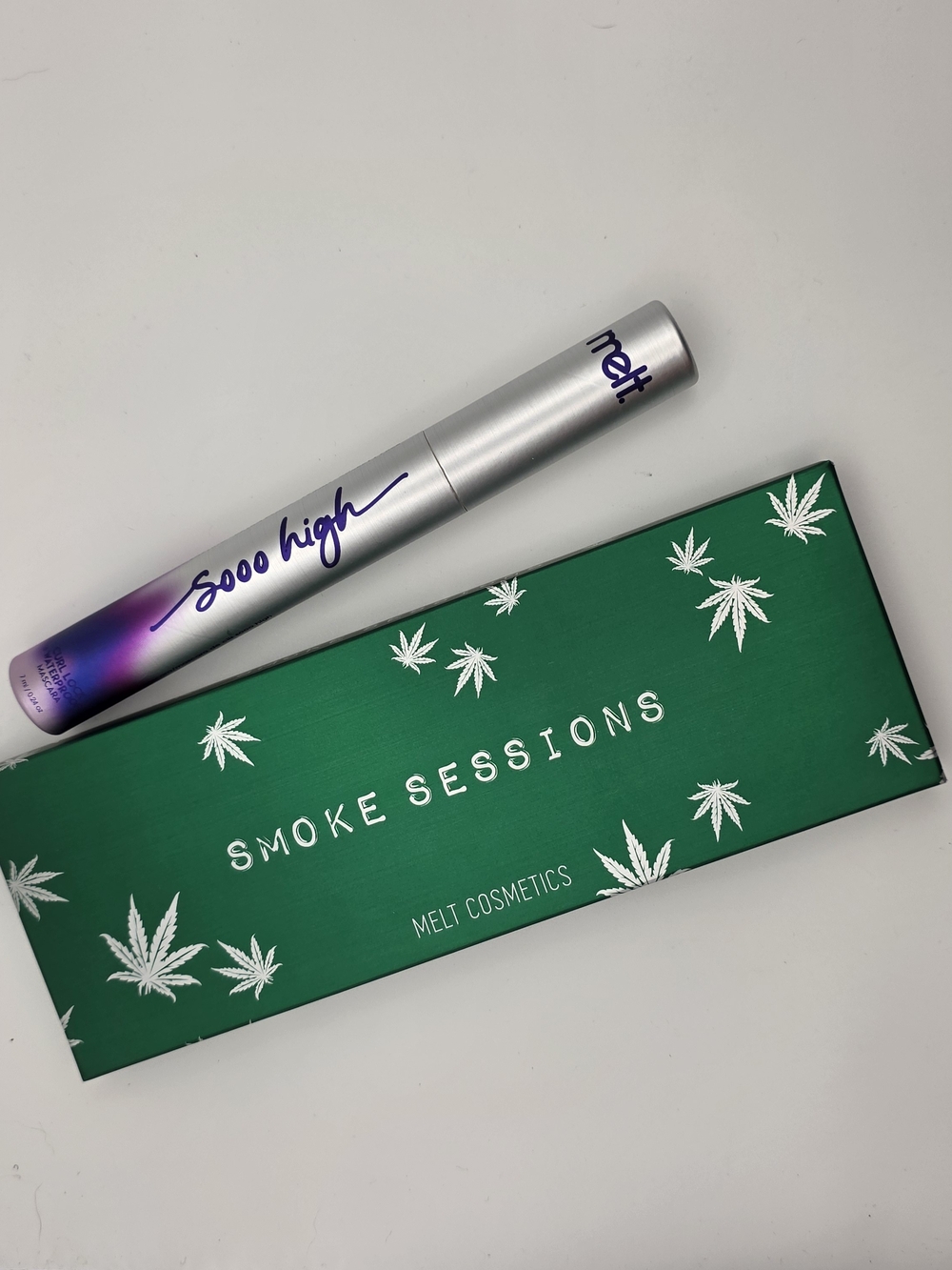 Melt Cosmetics "Smoke Sessions" Eyeshadow Palette And Sooo High Mascara Bundle